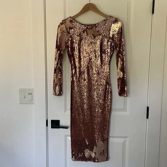 dress the population gold Dress The Population Reign Gown main image 1